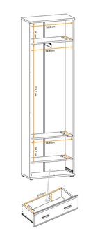 Malco Hallway Wardrobe W60cm
