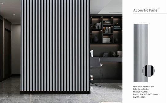 Wall Panel (Acoustic) 01 - Metallic Light Grey