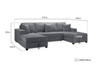 Milan Sofa Bed U Shape Corner