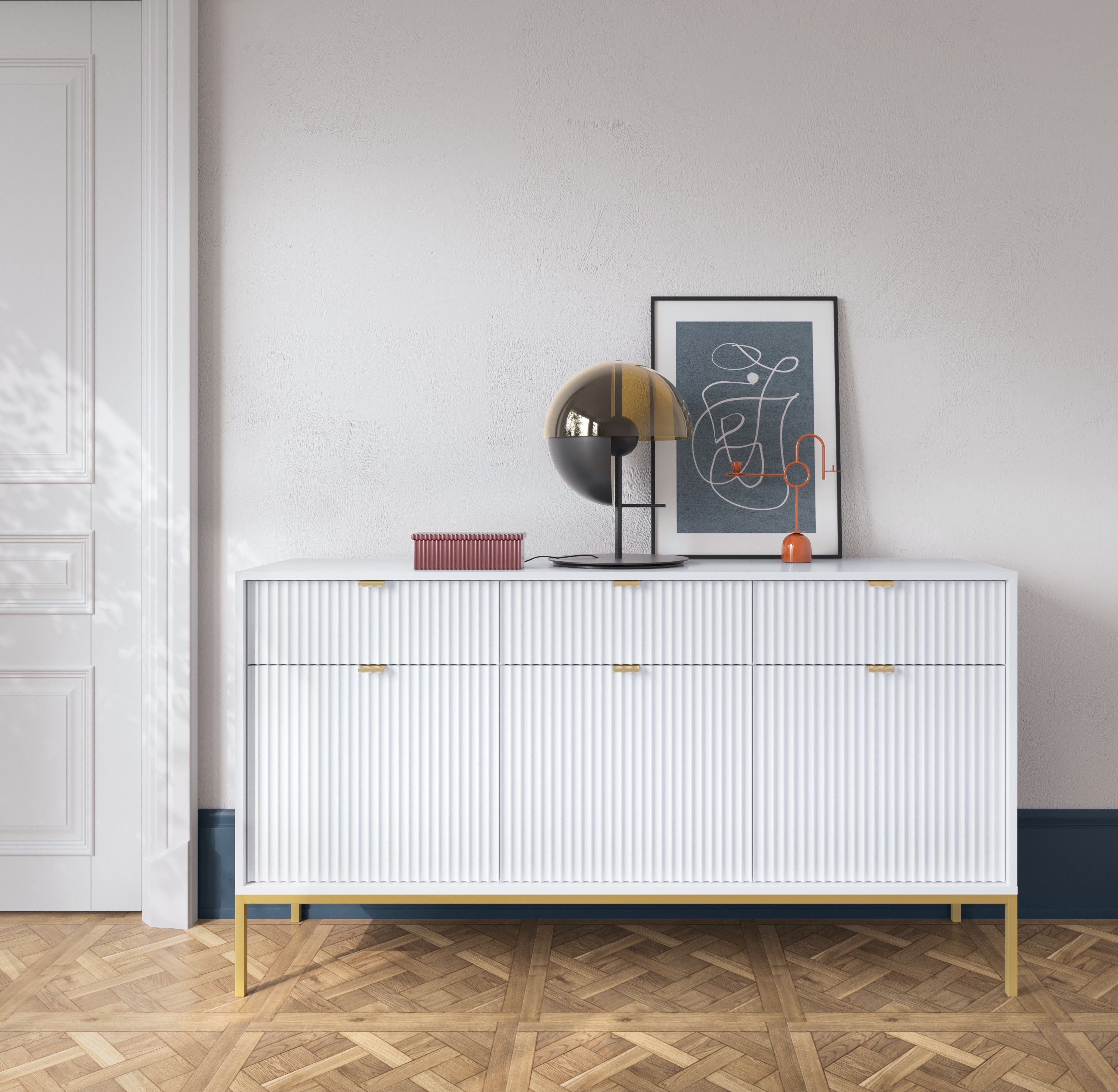 Ridge 3 Drawer 3 Door Sideboard W154cm