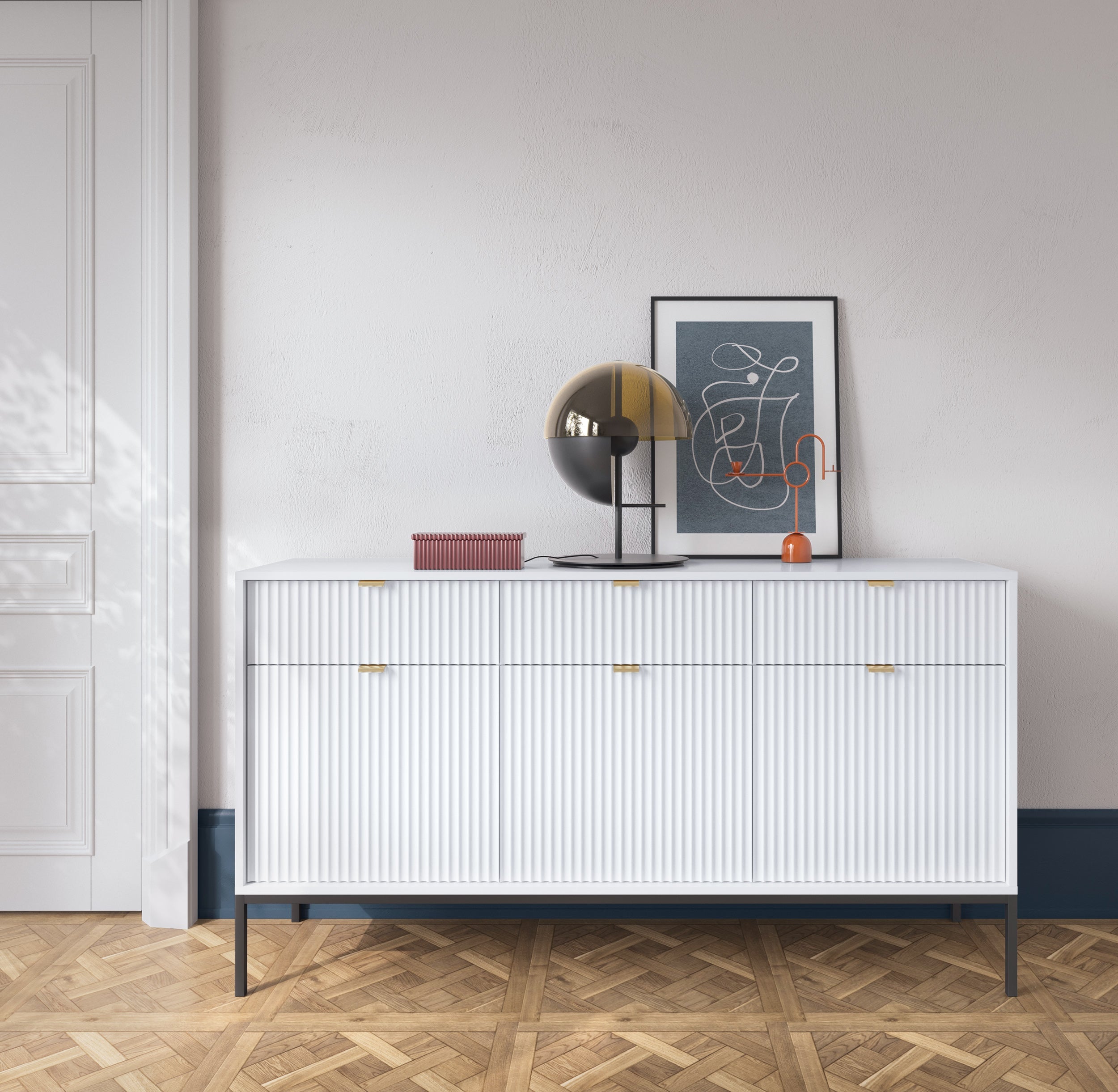 Ridge 3 Drawer 3 Door Sideboard W154cm