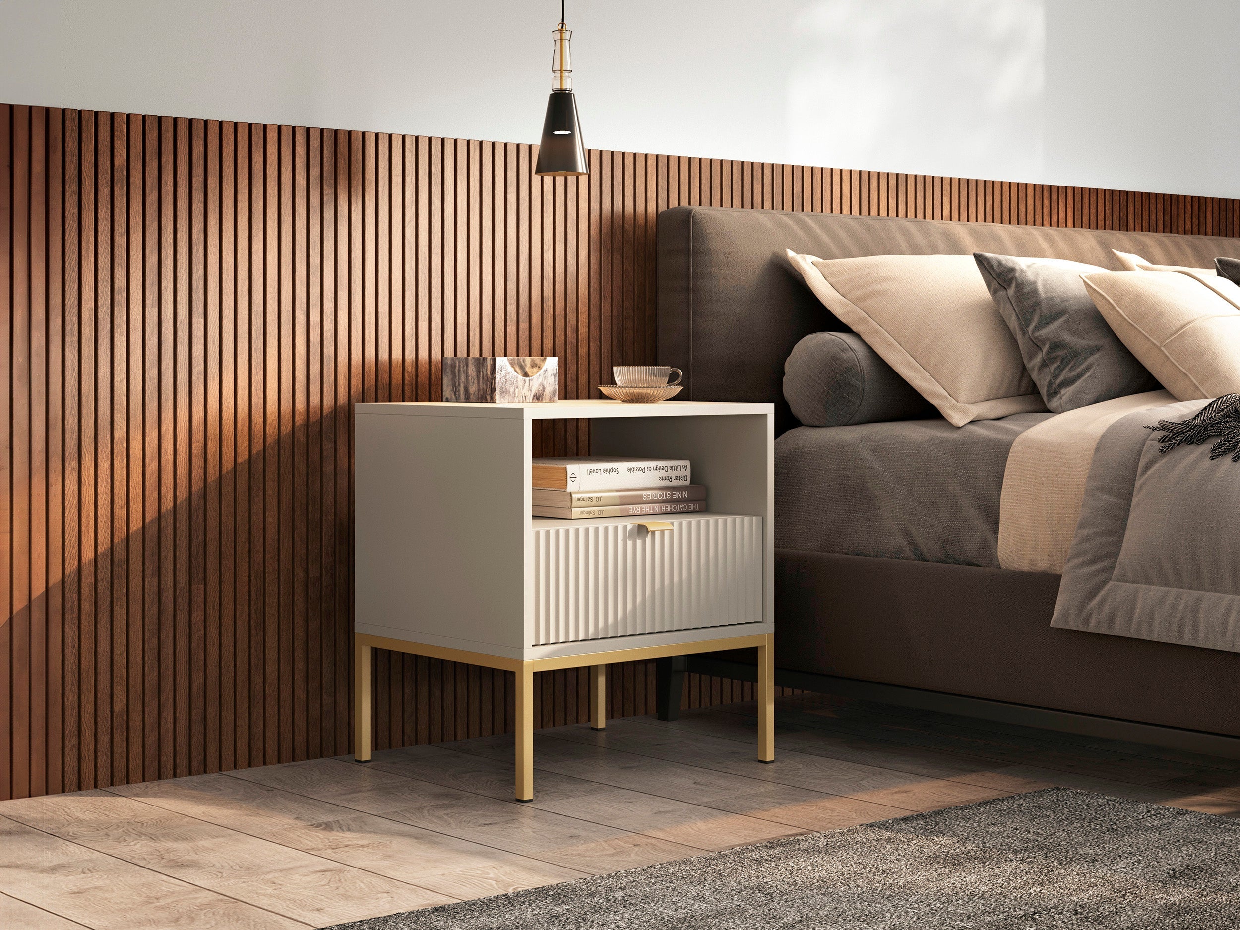 Ridge Bedside Table W54cm