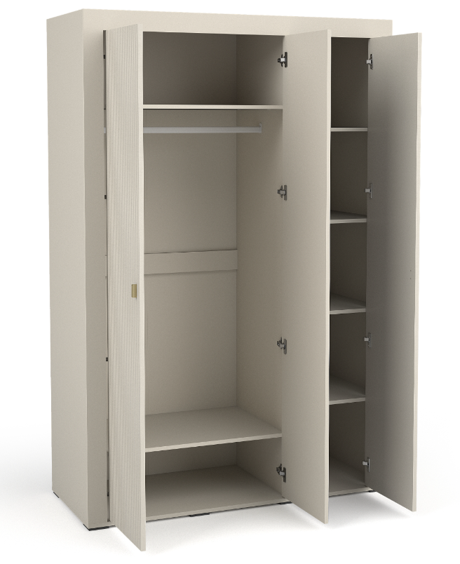 Mikado Triple Door Wardrobe with Mirror W137cm