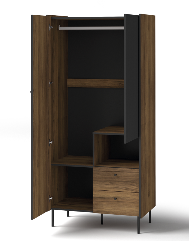 Lara Double Wardrobe W88cm