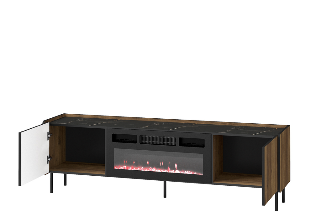 Lara TV Cabinet with Fireplace W180cm