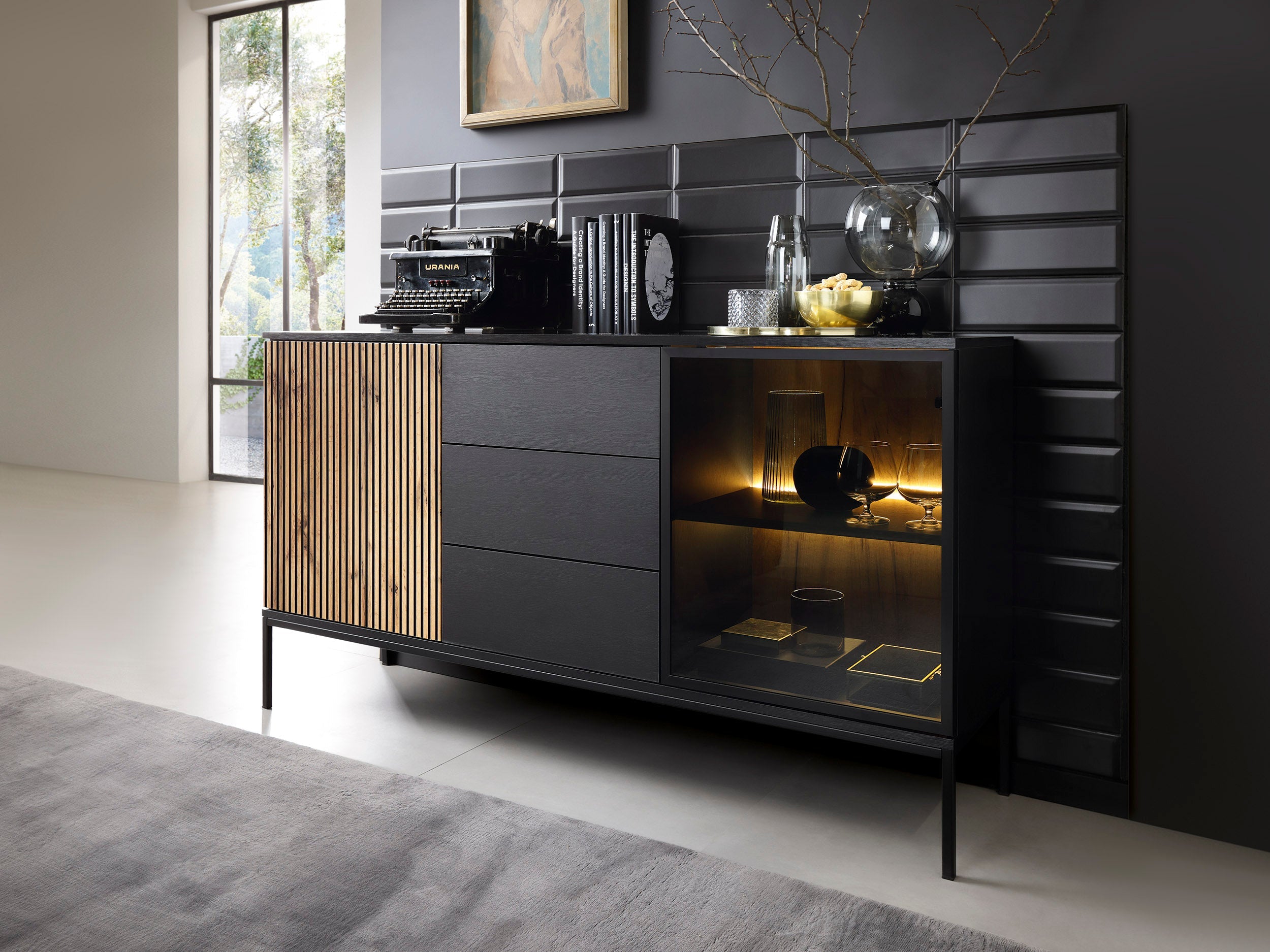Tina Sideboard with Drawers W154cm