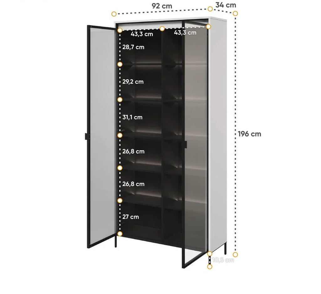 Icon Tall Display Cabinet W92cm