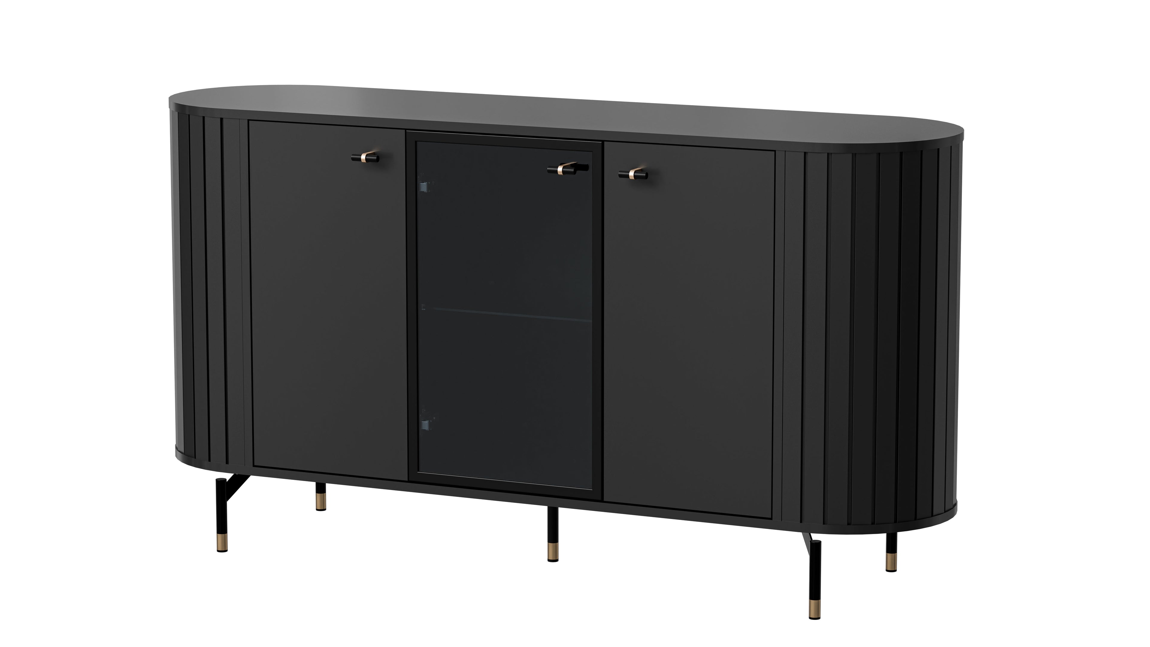 Libra 3 Door Sideboard with Glass W150cm