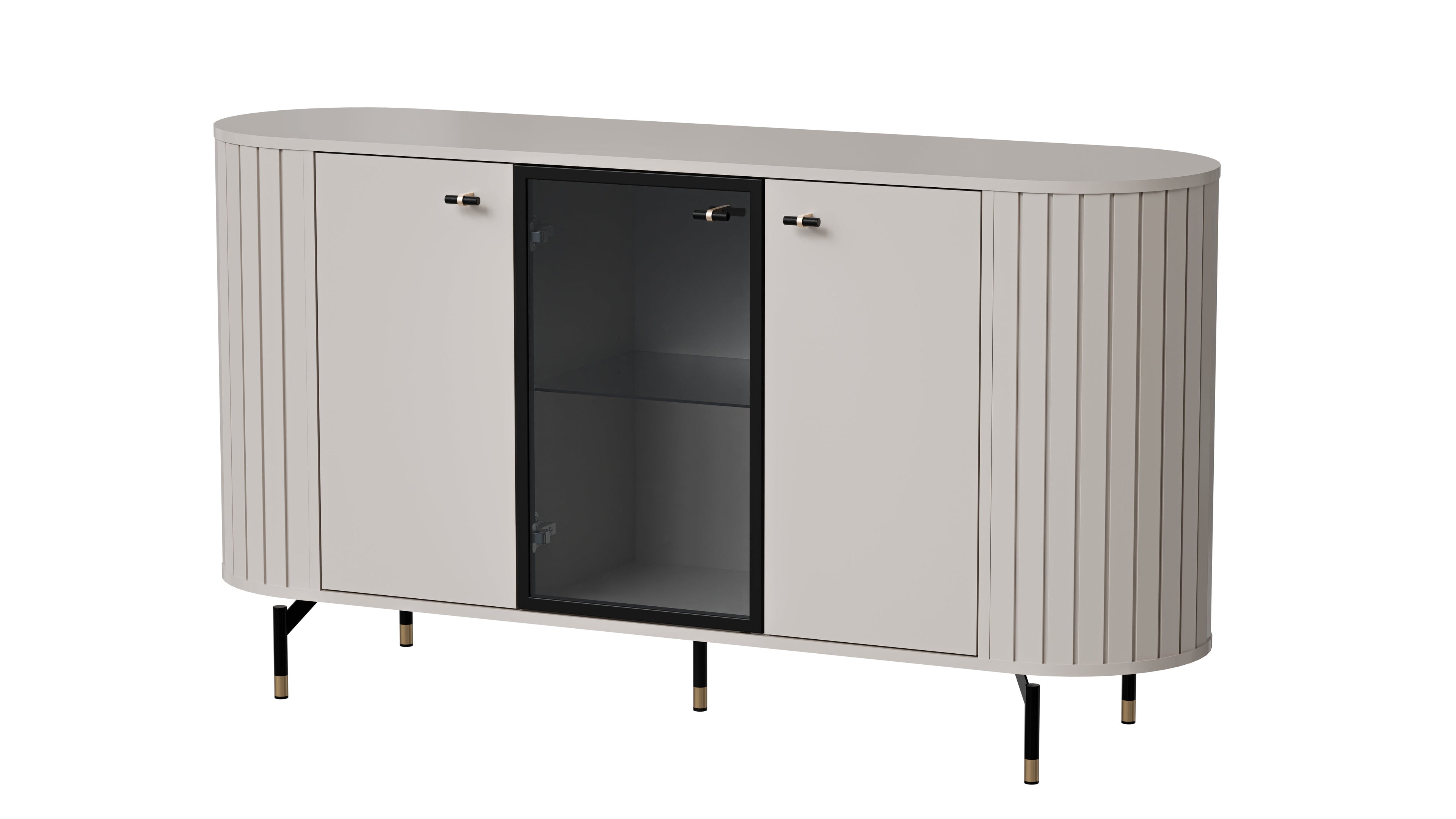 Libra 3 Door Sideboard with Glass W150cm