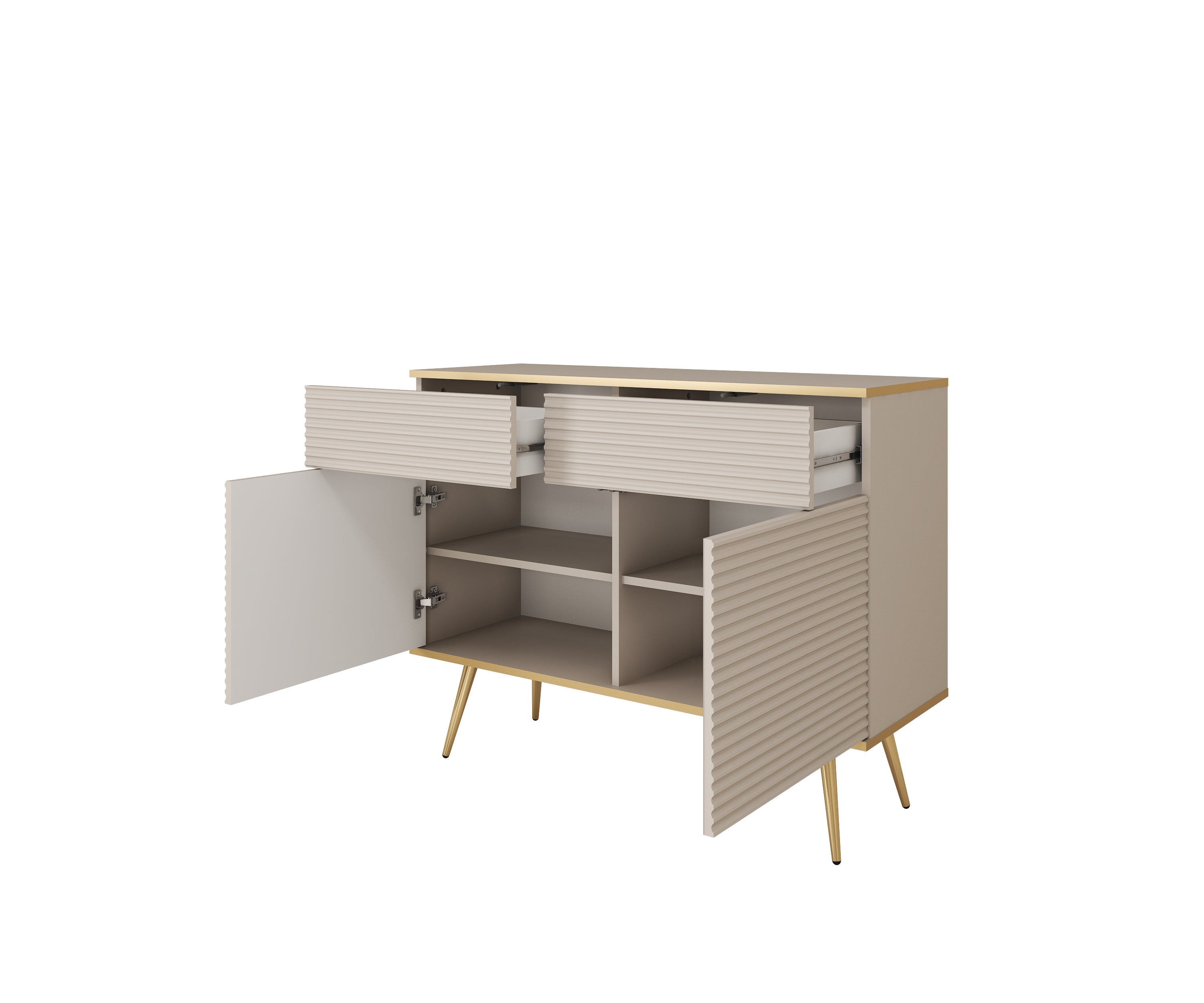 Ola Wave 2 Door 2 Drawer Sideboard W107cm