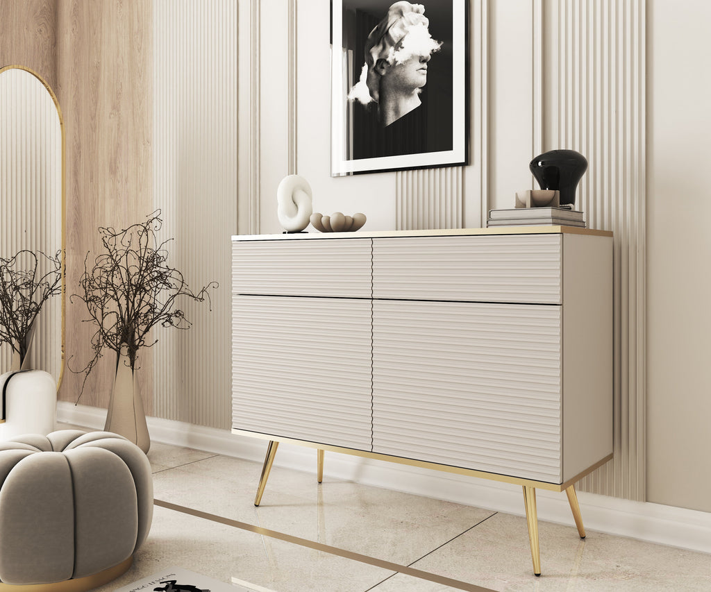 Ola Wave 2 Door 2 Drawer Sideboard W107cm