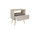 Ola Wave Bedside Table / Small Cabinet W54cm