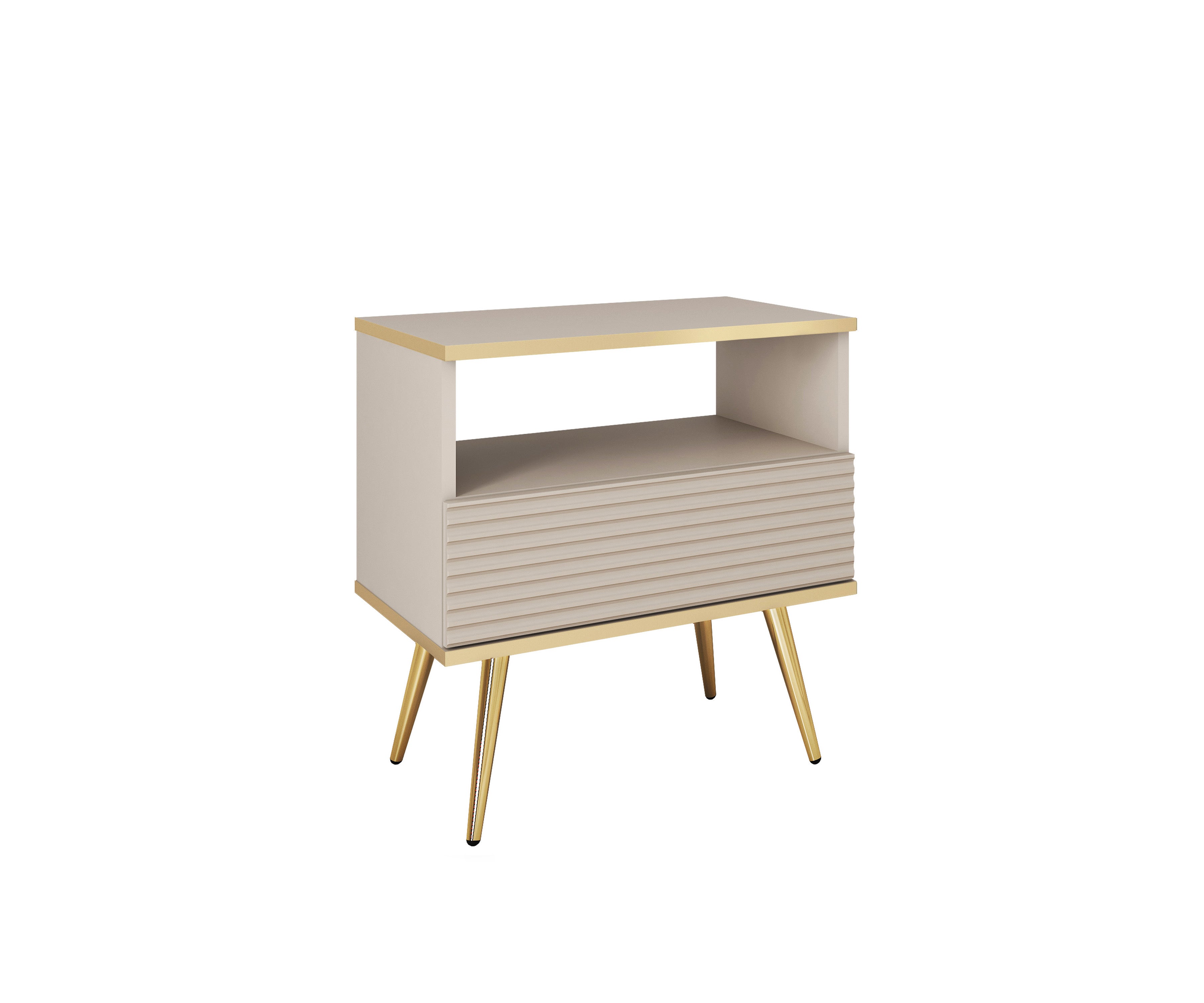 Ola Wave Bedside Table / Small Cabinet W54cm